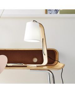 Nordic tafellamp modern - Hout/stof