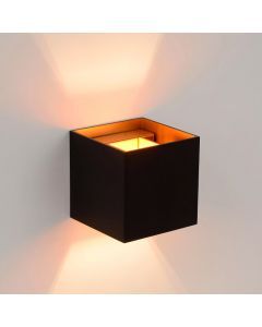 Zwarte up down wandlamp modern, Xio
