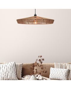 Rotan eettafel hanglamp hout, Yunkai