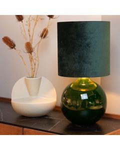 Groene tafellamp retro, Esterad, met schakelaar
