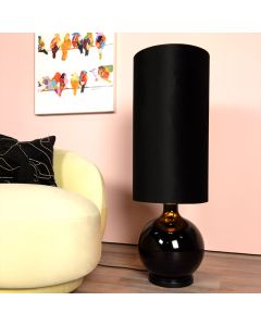 Zwarte vloerlamp retro, Esterad, met schakelaar