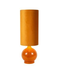 Gele vloerlamp retro, Esterad, met schakelaar