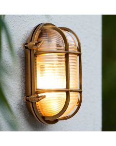 Gouden buitenlamp Dudley, aluminium, IP65