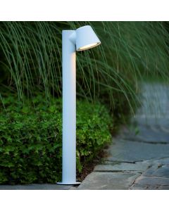 Witte buitenlamp Dingo, aluminium, IP44