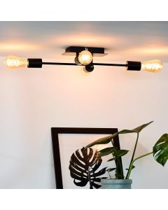 Moderne plafondlamp Lester, Zwart