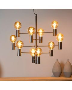 Zwarte hanglamp Leanne, metaal