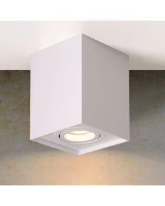 Witte plafondspot Tube, Vierkant