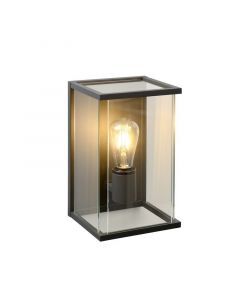 Glazen buiten wandlamp Claire, Antraciet