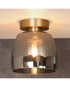 Gouden plafonniere Tyler, glas