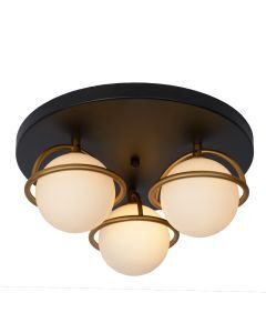 Zwarte badkamer plafondlamp klassiek, Isobel, IP44