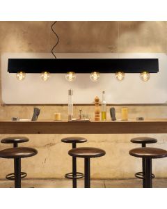 Industriele hanglamp Surtus, Zwart