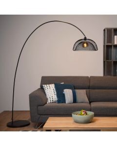 Zwarte booglamp Mesh, staal