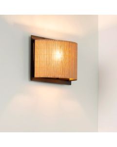 Bruine wandlamp Magius, rotan