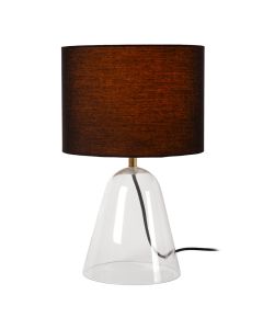 Zwarte tafellamp modern, Campana, met schakelaar