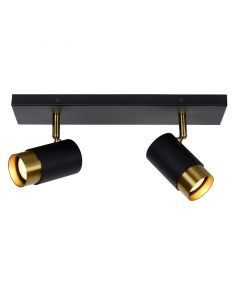 Zwarte moderne plafondspot, Floris, aluminium