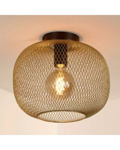 Gouden plafonniere Mesh, staal