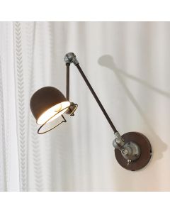 Industriele wandlamp Honore, Roestbruin