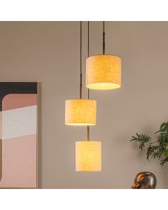 Beige hanglamp landelijk, Maya