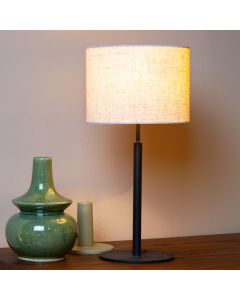 Beige tafellamp landelijk, Maya, met schakelaar