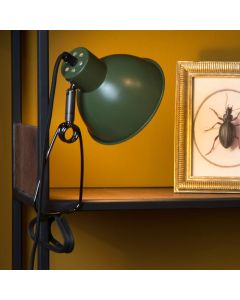 Groene klemlamp Moys, staal