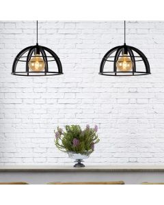 Moderne hanglamp Dikra, Zwart