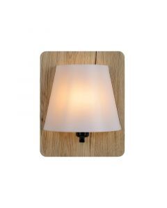 Licht hout wandlamp Idaho, Rechthoek