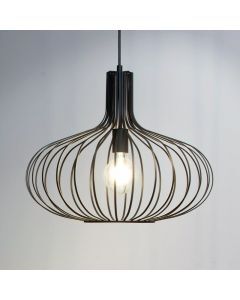 Retro hanglamp Manuela, Zwart