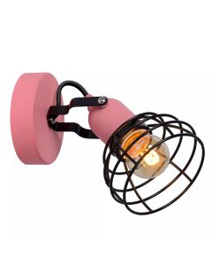 Roze wandspot Paulien, metaal