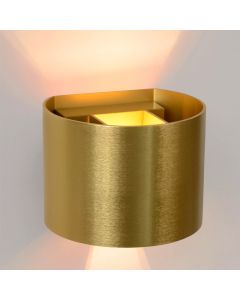 Gouden wandlamp Xio, aluminium