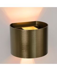 Bruine wandlamp Xio, aluminium