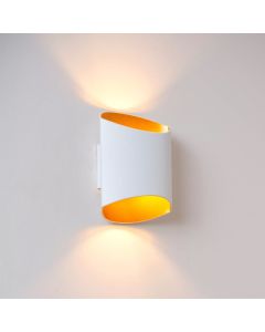 Witte up down wandlamp modern, Diletta