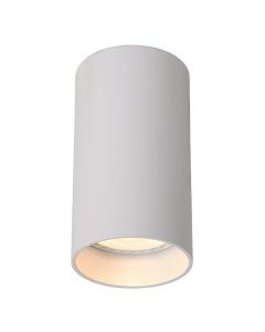 Moderne witte dim to warm opbouwspot Delto, aluminium, rond
