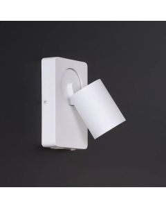 Witte wandspot Nigel, aluminium
