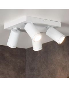 Witte plafondspot Taylor, aluminium, IP44