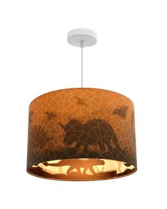 Oranje hanglamp Dino, binnenzijde doorschijnend