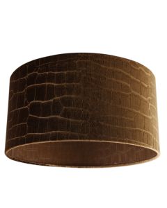 40 cm velours bruine lampenkap croco stof, Emilius