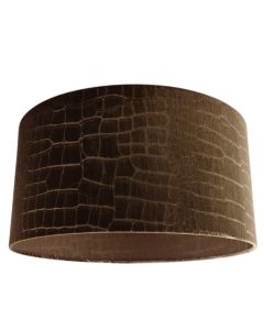 50 cm velours bruine lampenkap croco stof, Emilius