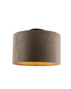 Taupe met gouden plafondlamp Krista, 30cm