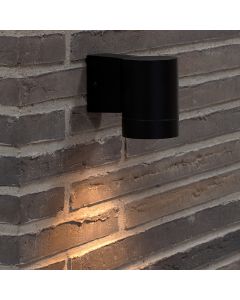 Zwarte buitenlamp aluminium, Tin, IP54