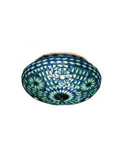 Blauwe oosterse plafonnière mozaïek, Mimoun