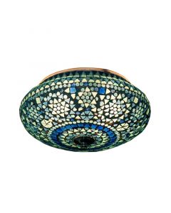 Blauwe oosterse plafonnière mozaïek, Mimoun
