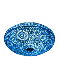 Blauwe oosterse plafonnière mozaïek, Louay