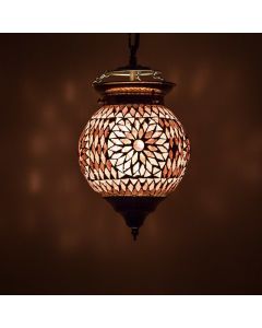 Paarse oosterse hanglamp mozaïek, Nisrin