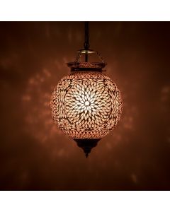 Paarse oosterse hanglamp mozaïek, Aziza