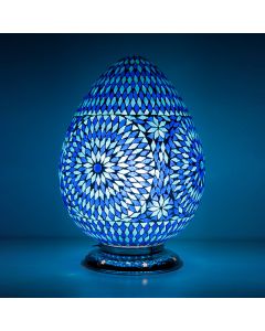 Blauwe oosterse tafellamp mozaïek, Lara