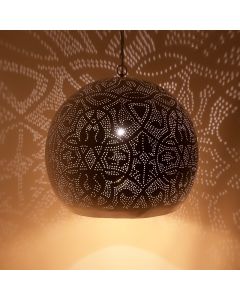 Witte oosterse hanglamp filigrain, Alyssa