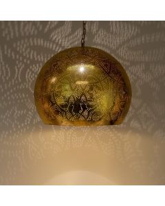 Gouden oosterse hanglamp filigrain, Kenza