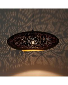 Zwarte oosterse hanglamp filigrain, Zina