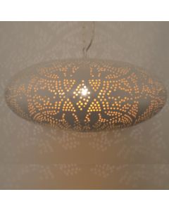 Witte oosterse hanglamp filigrain, Zina