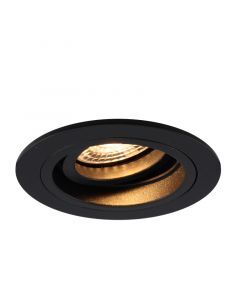 Moderne Inbouwspot Bredal, zwart, rond